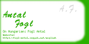 antal fogl business card